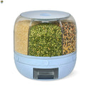 Thyme & Table 6 Section Rotating Plastic Food Storage Dispenser with Removable Drawer