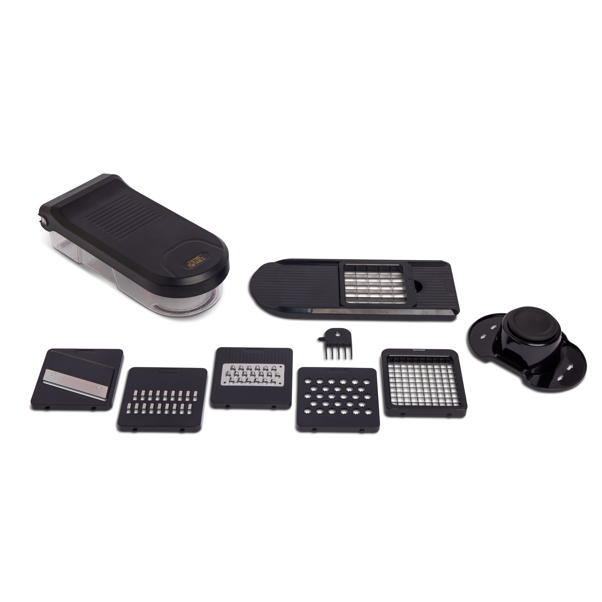 11 Piece Vegetable Chopper with Stainless Steel Blades - Black