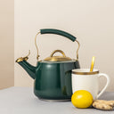 1.9QT Stainless Steel Whistling Stovetop Tea Kettle, Green
