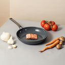 10" Ceramic Non-Stick Fry Pan Ribbed Collection, Grey