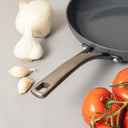 10" Ceramic Non-Stick Fry Pan Ribbed Collection, Grey