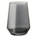 Angled Stemless Wine Glass in Smoke Iridescent Finish