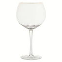 Sphere Stemmed Wine Glass with Gold Rim