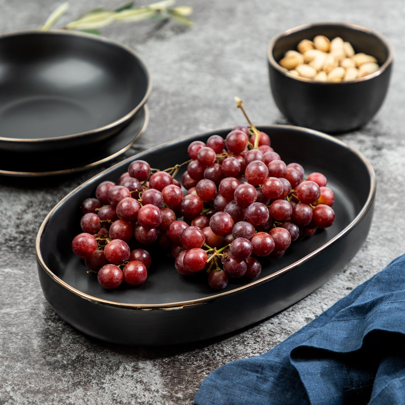 Onyx Collection Oval Bowl