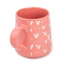 Pink & White Heart Mug, Set of 4