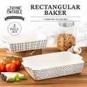 2-Piece Rectangular Dot Cross Baker Set