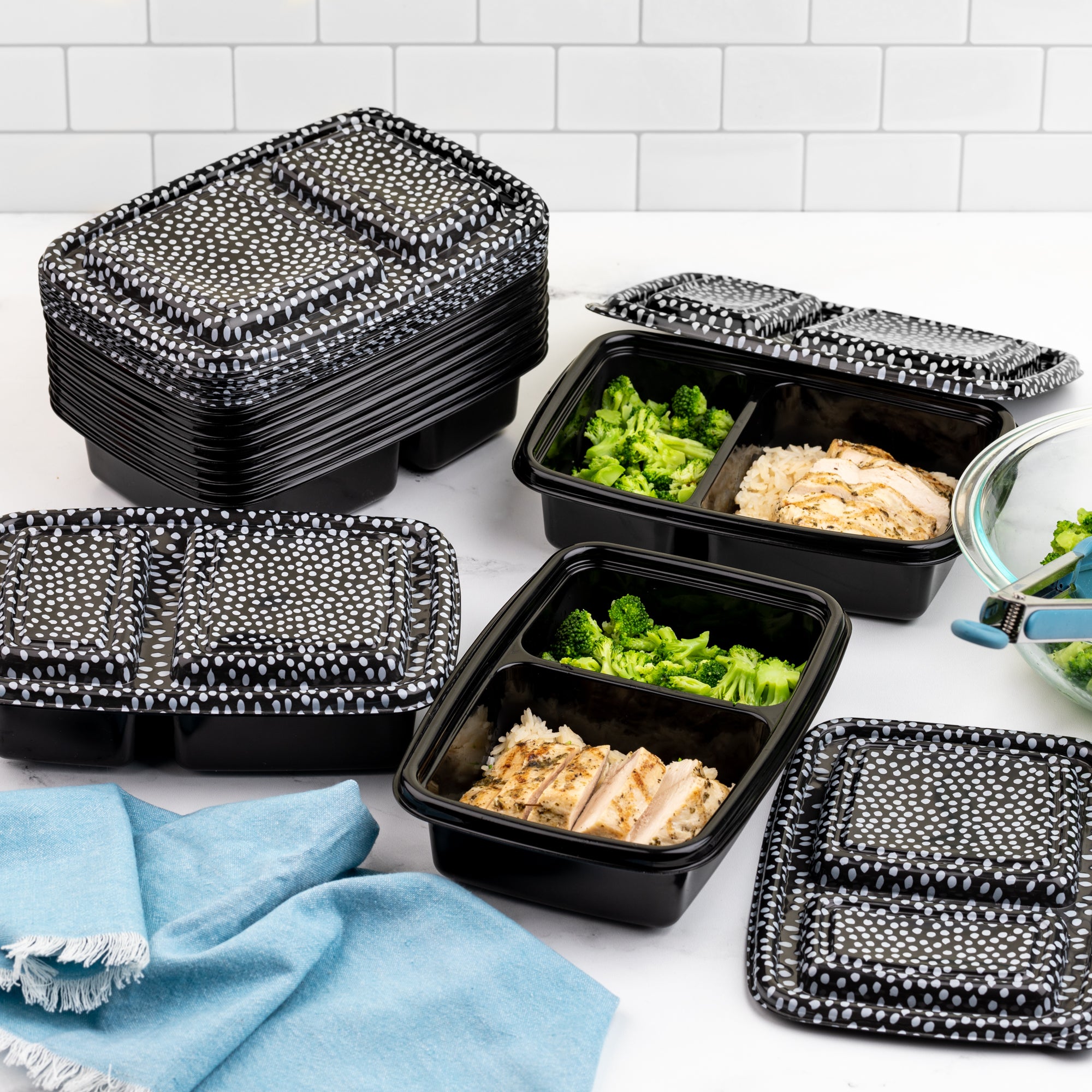 ELMA　SIDETABLE　500　600　セット 配送確認 Meal Prep Dot 24-Pc – Thyme&Table