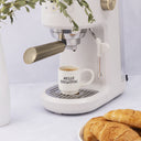 Thyme & Table 3 fl oz White "Hello Brewtiful" Stoneware Espresso Mug