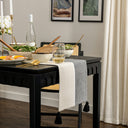 Thyme & Table Table Runner,Tan and Black, 14 x 72"