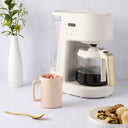 Thyme & Table 18 fl oz Peach Wax Resist Sunbursts Stoneware Mug