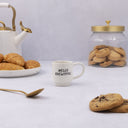 Thyme & Table 3 fl oz White "Hello Brewtiful" Stoneware Espresso Mug