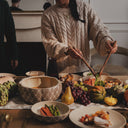 Thyme & Table 4-Pack Stoneware Low Bowls, Ocee Leaf