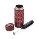 Thyme & Table 22 fl oz Stainless Steel Coffee Tumbler with Frother, Red Diamond