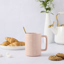 Thyme & Table 18 fl oz Peach Wax Resist Sunbursts Stoneware Mug