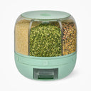 Thyme & Table 6 Section Rotating Plastic Food Storage Dispenser with Removable Drawer