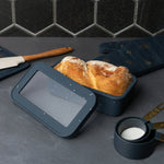 9" Silicone Multi-Use Baking Loaf Pan with Glass Lid