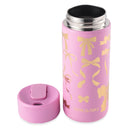 Thyme & Table 22 fl oz Stainless Steel Coffee Tumbler, Pink & Gold Bows