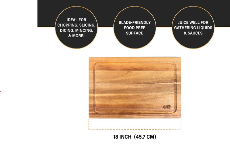 12" x 18" Acacia Wood SoHo Cutting Board