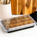 7” x 11” Nonstick Brownie Baking Pan with Pre-Cut Divider and Plastic Lid, 3-Piece Set