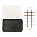 7” x 11” Nonstick Brownie Baking Pan with Pre-Cut Divider and Plastic Lid, 3-Piece Set