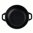 5.2 QT Enameled Cast Iron Braiser, Black