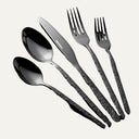 20-Piece Lumi Stainless Steel Flatware Set, Black