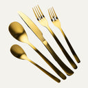 20-Piece Royal Stainless Steel Flatware Set, Gold