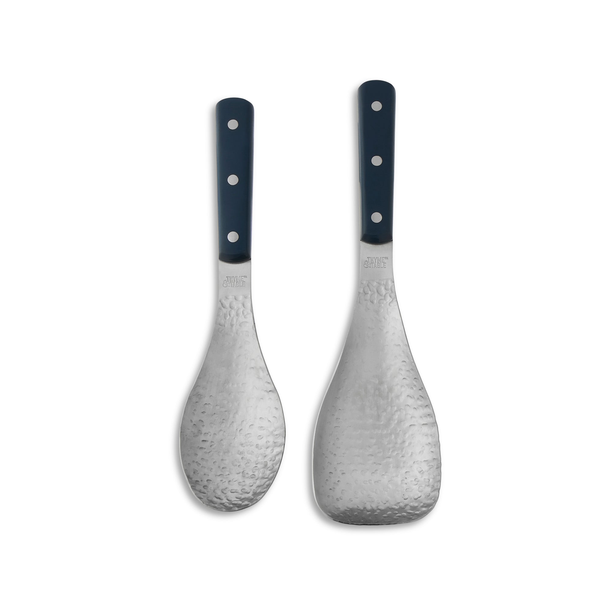 2-Piece Hammered Metal Turner & Spoon Set – Thyme&Table