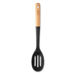 Silicone Slotted Spoon with Beechwood Handle, Black