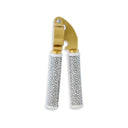 Stainless Steel Garlic Press with Ceramic Dot Handle