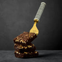 Stainless Steel Brownie Server with Ceramic Cross Hatch Handle