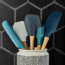 5-Piece Silicone Utensil Set with Beechwood Handles