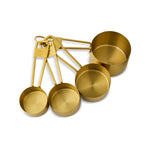 4-Piece Gold Stainless Steel Measuring Cup Set