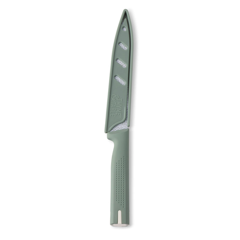 5" Utility Knife with Protective Sheath, Sage