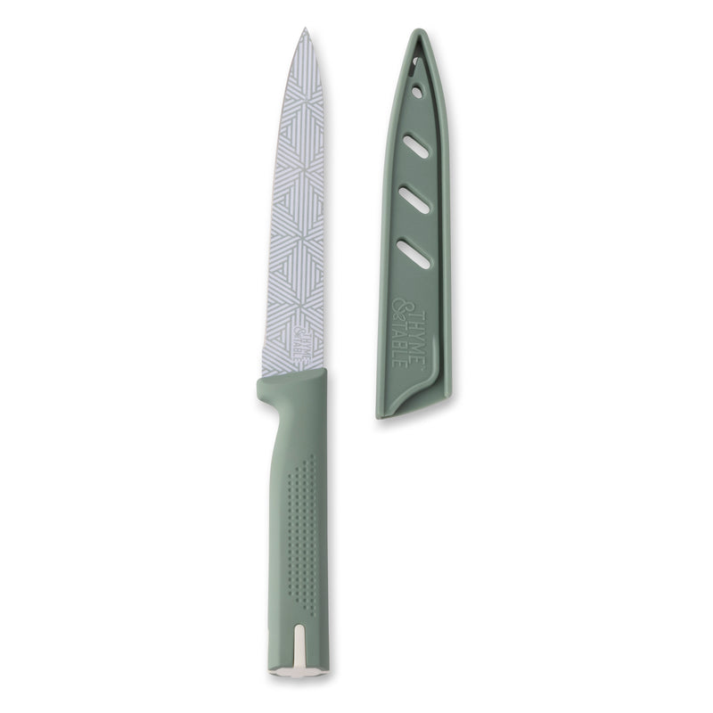 5" Utility Knife with Protective Sheath, Sage