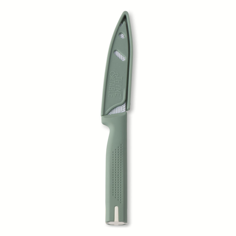 3.5" Paring Knife with Protective Sheath, Sage