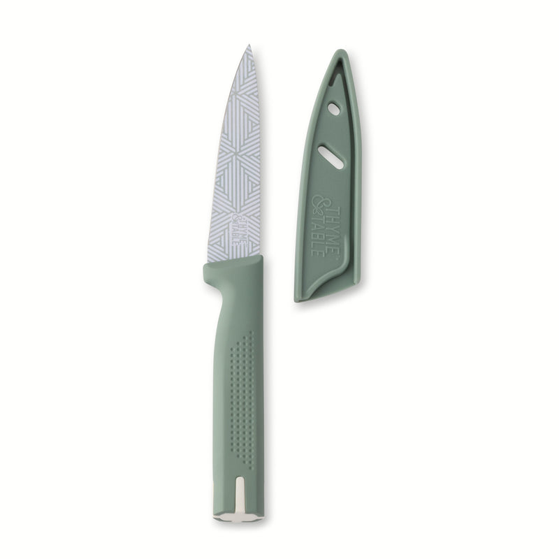 3.5" Paring Knife with Protective Sheath, Sage