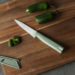 3.5" Paring Knife with Protective Sheath, Sage