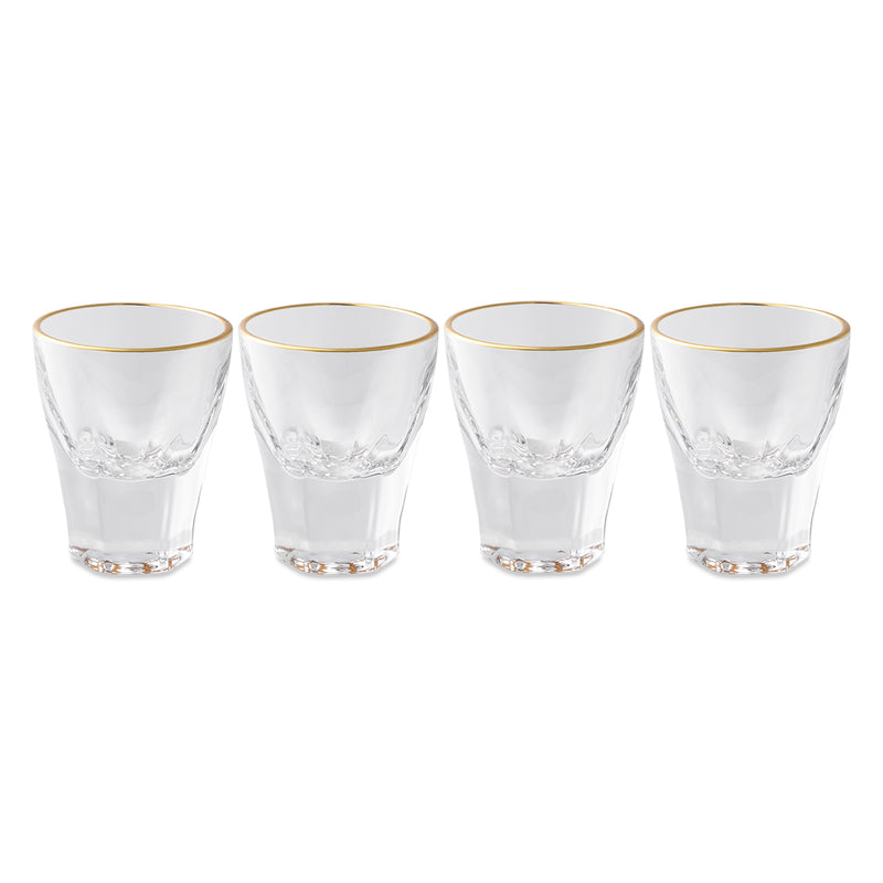 4-Piece Scalloped Shot Glass Set