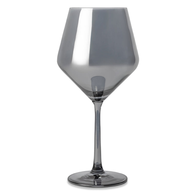 Angled Wine Glass Set in Smoke Finish