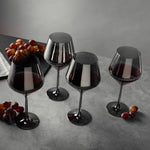 4-Piece Angled Wine Glass Set in Smoke Finish