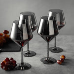 4-Piece Angled Wine Glass Set in Smoke Finish