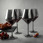 4-Piece Angled Wine Glass Set in Smoke Finish