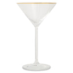 7oz Gold Rim Martini Glass