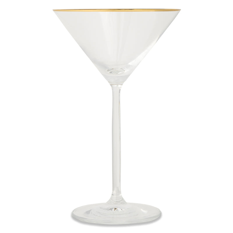 7oz Gold Rim Martini Glass