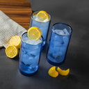 16oz Double Wall Drinking Glass, Blue
