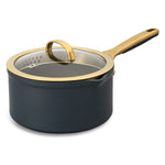 Non-Stick 3.5QT Saucepan with Lid, Blue