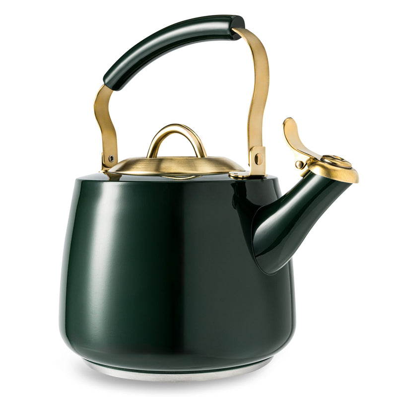 1.9QT Stainless Steel Whistling Stovetop Tea Kettle, Green