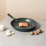 12.5" Ceramic Non-Stick Fry Pan Granite Collection, Hunter Green