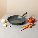 12.5" Ceramic Non-Stick Fry Pan Granite Collection, Hunter Green